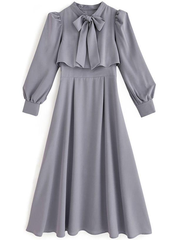 日本 GRL - 2WAY浪漫綁帶收腰洋裝-深藍