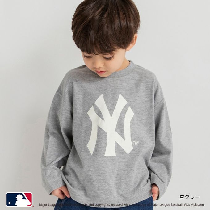日本 BRANSHES - MLB聯名 logo印花長袖上衣-洛杉磯道奇-藍