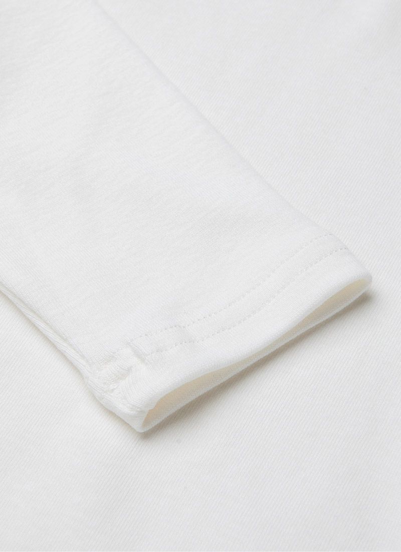 韓國 OZKIZ - 領口蕾絲點綴上衣-白