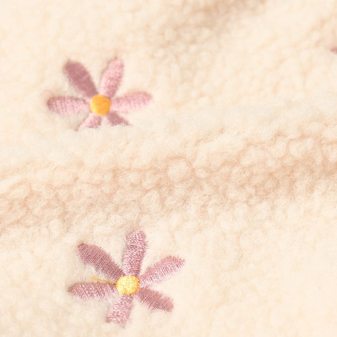 akachan honpo - 10分裙褲-刷毛 刺繡-淺卡其色