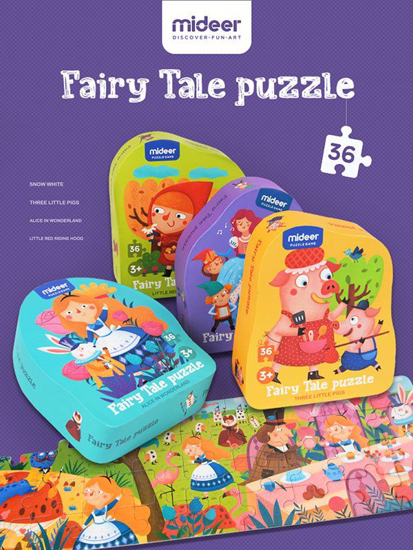 MiDeer - 童話故事拼圖-白雪公主-36片