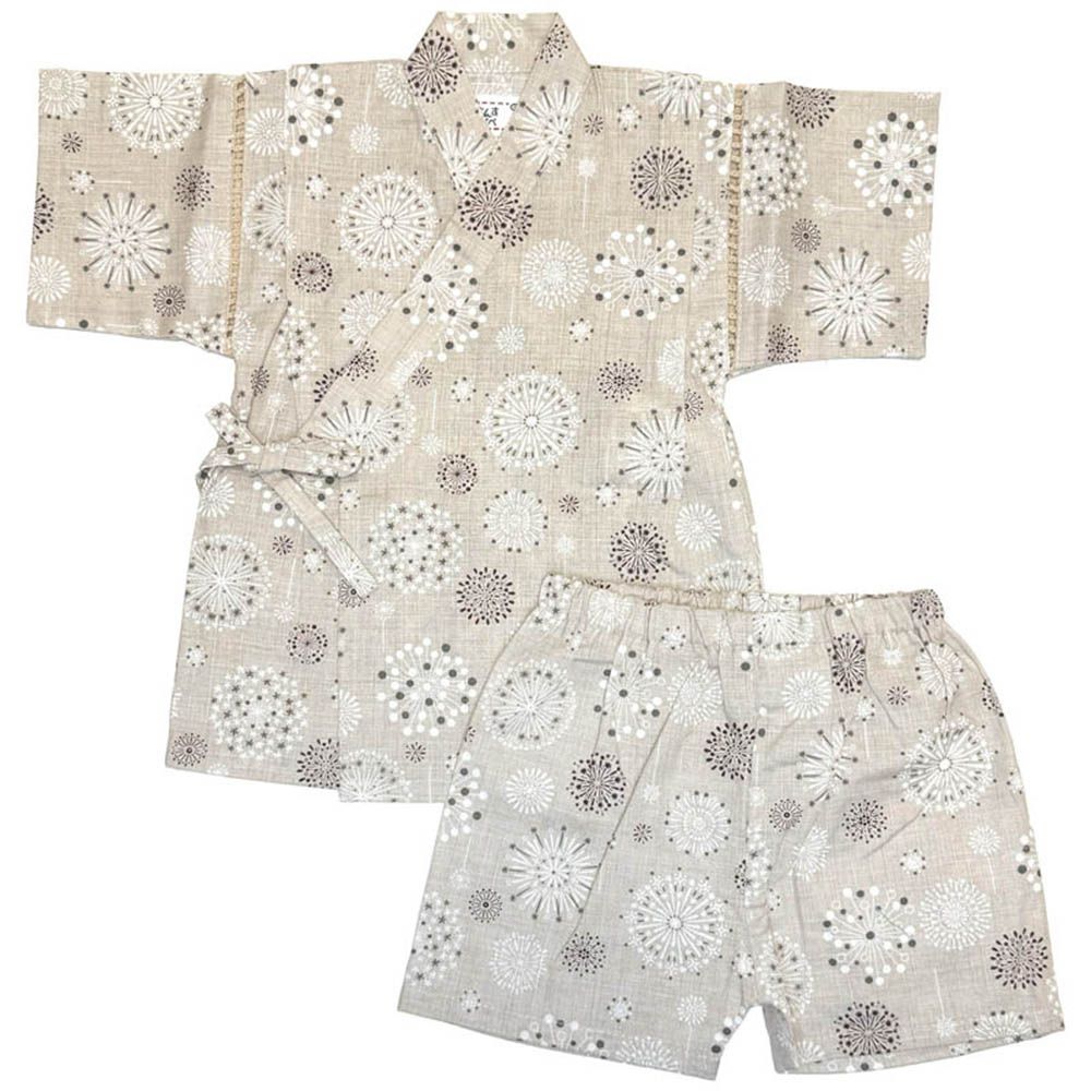 兩件式甚平-淺卡其