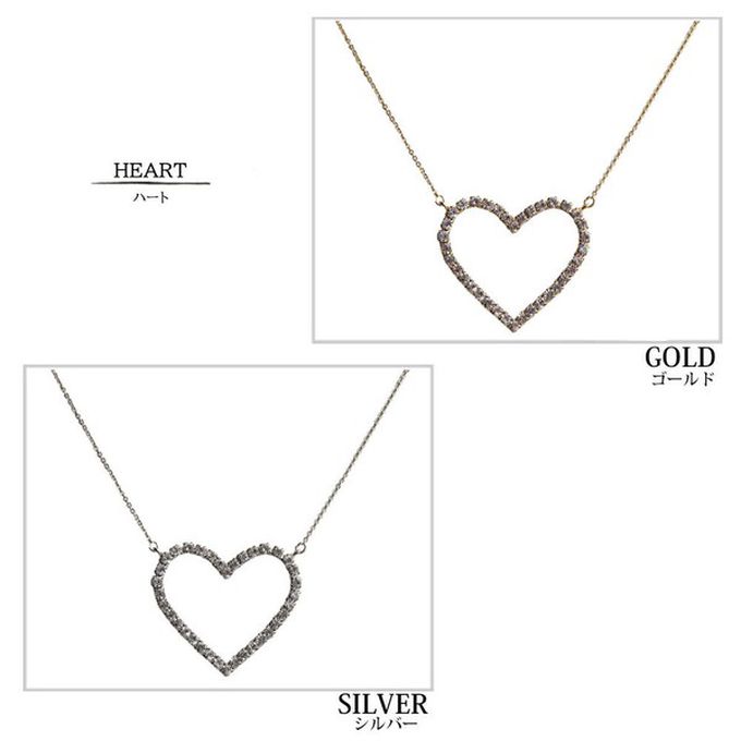 日本 Melody Accessory - 日本製 典雅華美水鑽長項鏈-愛心