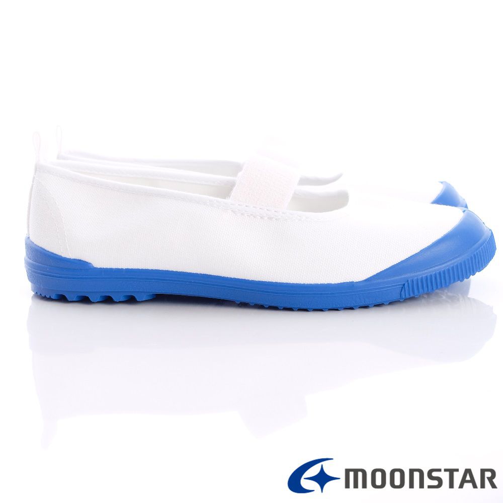 Moonstar日本月星 - 日本月星機能童鞋-日本製冠軍幼兒園室內鞋鐵氟龍版(中小童段)-白藍