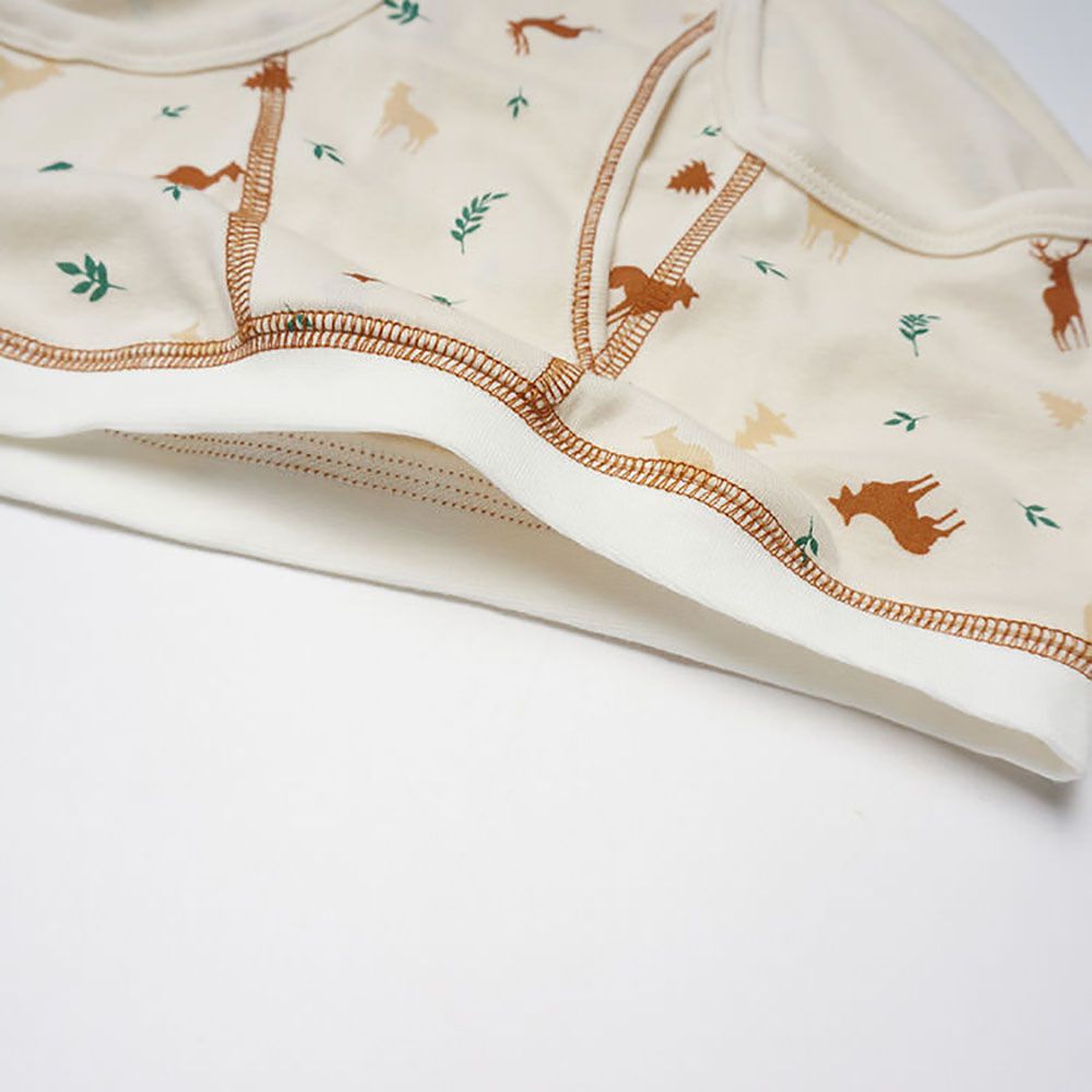 Annypepe - 男童純棉鹿三角褲-米黃 (110-150cm)