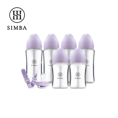 Simba 小獅王辛巴 - 咬咬喝喝全到位！新生起手包-夜光型-紫芙