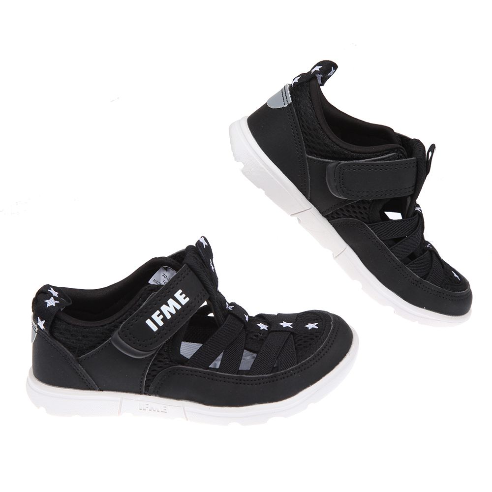 日本IFME - 元氣夜黑兒童機能水涼鞋-黑色