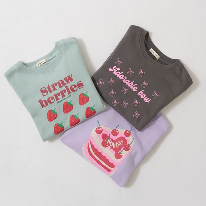 日本 Lycee mine - 百搭印花休閒長袖上衣-Lovely Day-杏