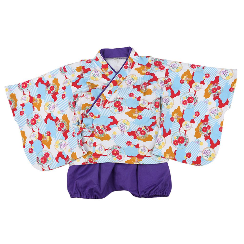 akachan honpo - 袴連身衣(兩件式)-紫色