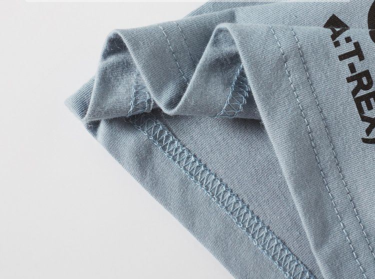 BE TOP - 純棉短袖上衣-戰地迷彩恐龍-米白色