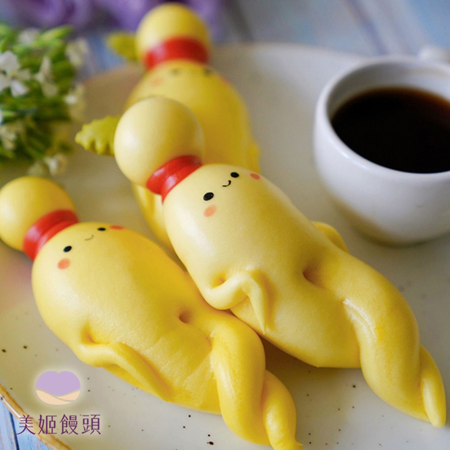 美姬饅頭 - 美好人蔘娃娃造型饅頭禮盒-6入-35g/顆