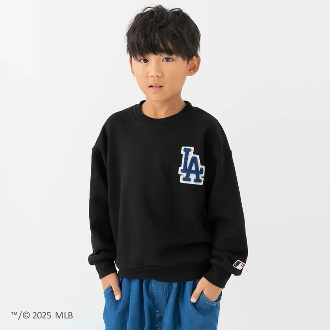 日本 Chil2 - MLB聯名 立體LOGO刺繡長袖上衣-紐約洋基-灰