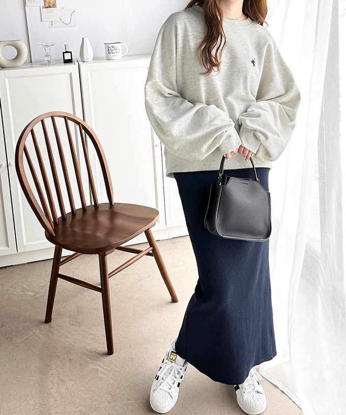 日本 Classical Elf - 低調logo刺繡裏毛休閒T恤-杏