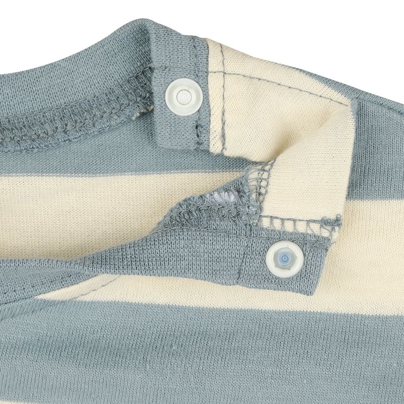 akachan honpo - 長袖T恤-動物凸毛繡-藍色