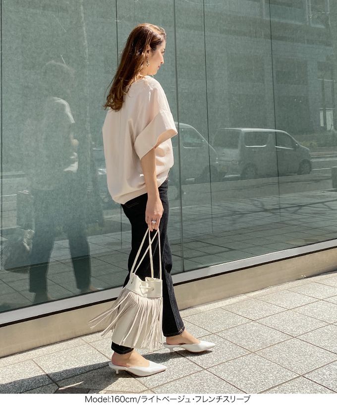 日本 Kobe Lettuce - 美型特色袖亞麻感上衣-粉紅 (花苞袖)