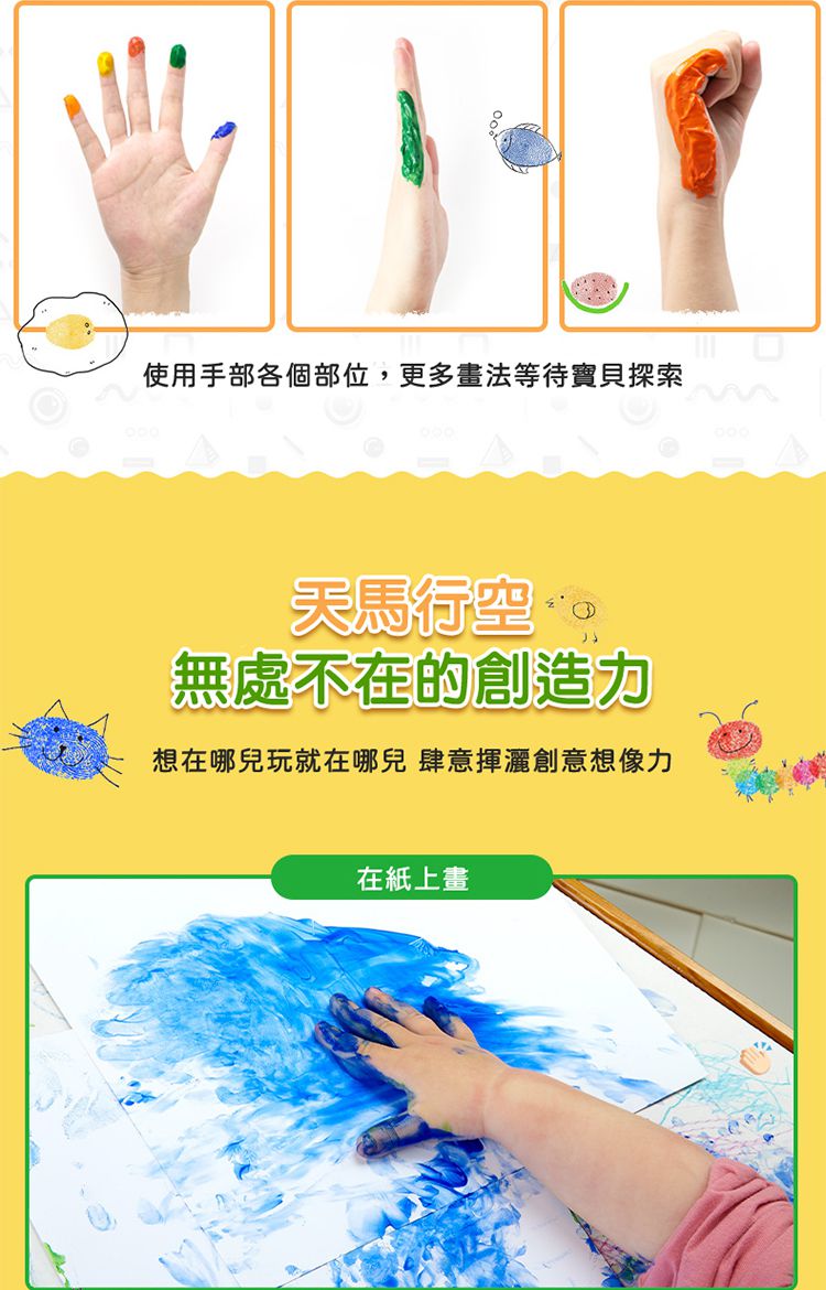 Crayola繪兒樂 - 可水洗手指畫顏料16OZ-黃色