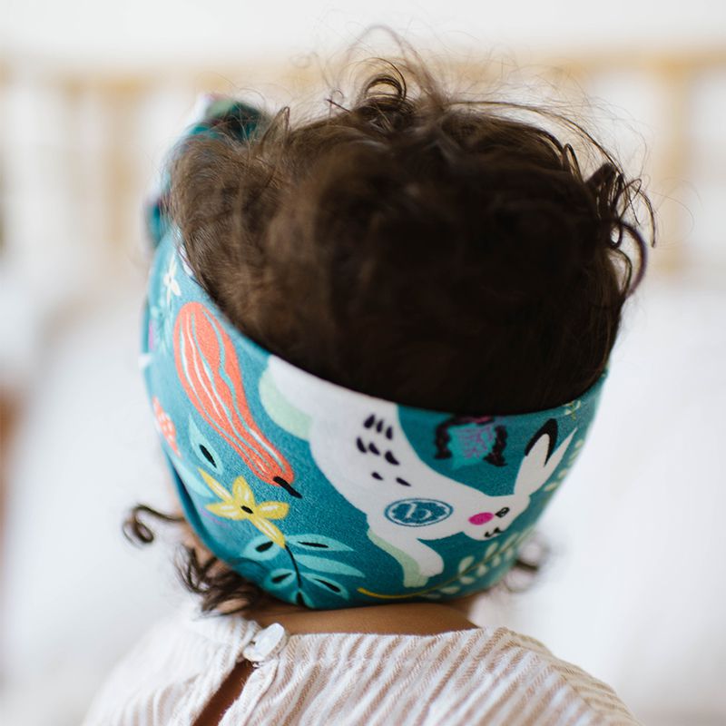 美國baby bling - 純手工超彈/極細緻輕柔/無束縛感蝴蝶結髮帶/髮飾_印花款-奇幻蘑菇 (0-5歲適用)