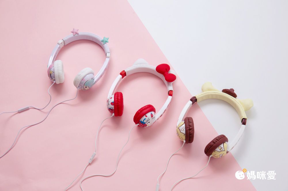 Hong Man - 三麗鷗系列 兒童耳機 可愛耳朵造型款(線控式麥克風)-布丁狗
