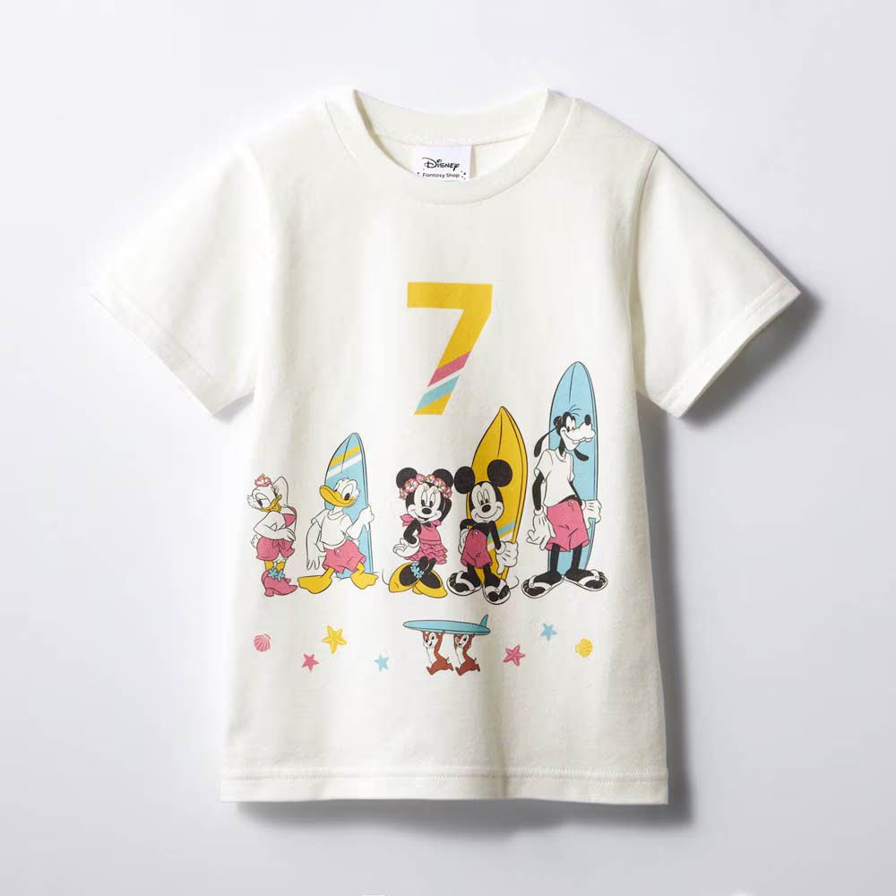 純棉迪士尼印花短袖上衣(小孩)-數字7
