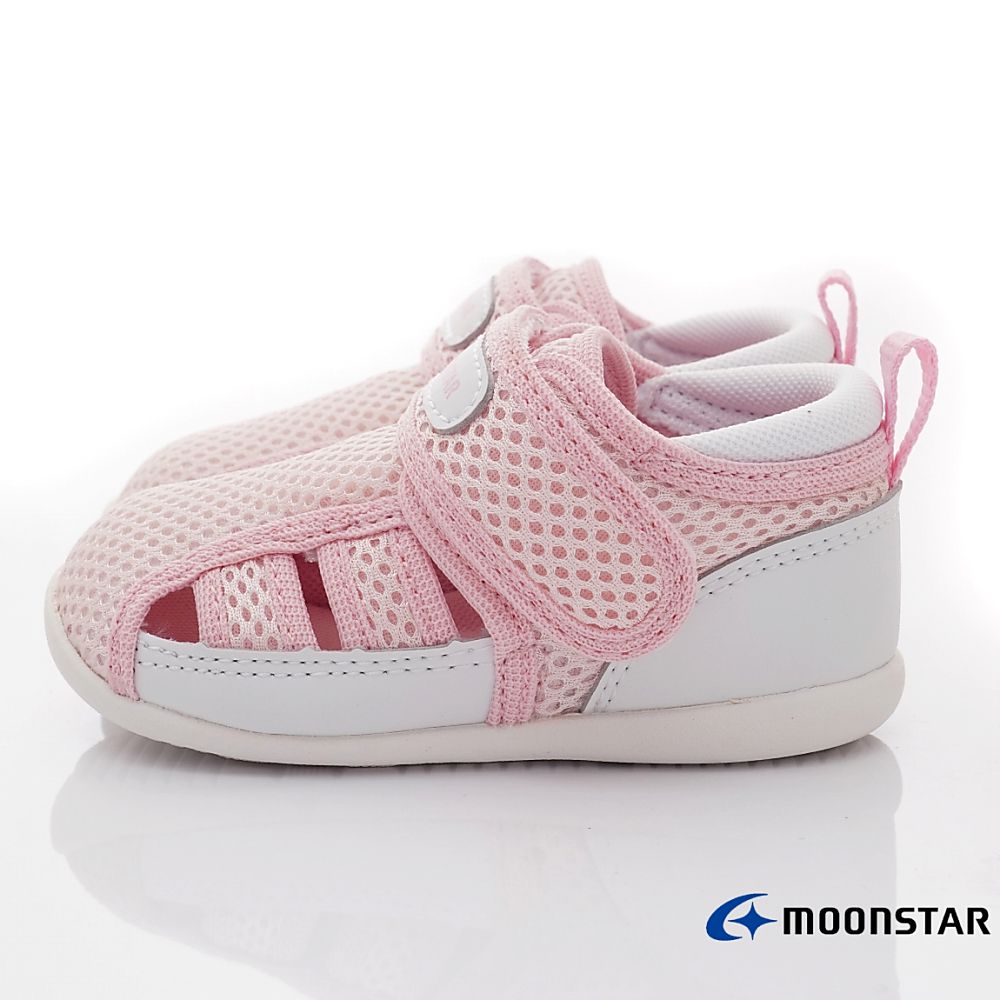 MOONSTAR日本月星 - 穩健寶寶學步鞋(寶寶段)-粉白