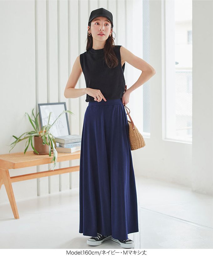 日本 Kobe Lettuce - 百搭透氣飄逸修身長裙-(可選長度)-摩卡