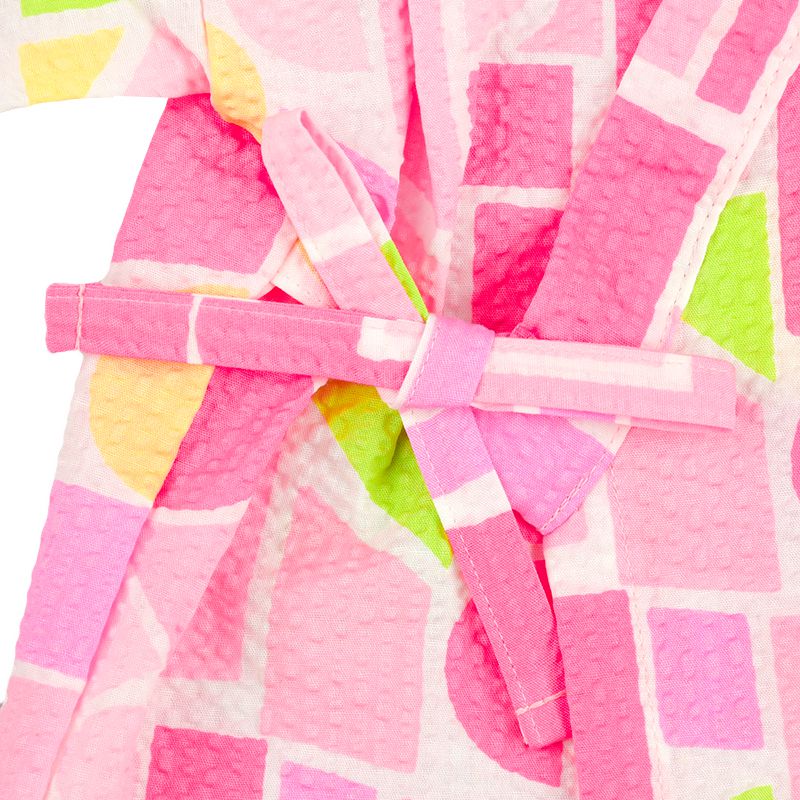 akachan honpo - 兩件式甚平-幾何圖案-粉紅色