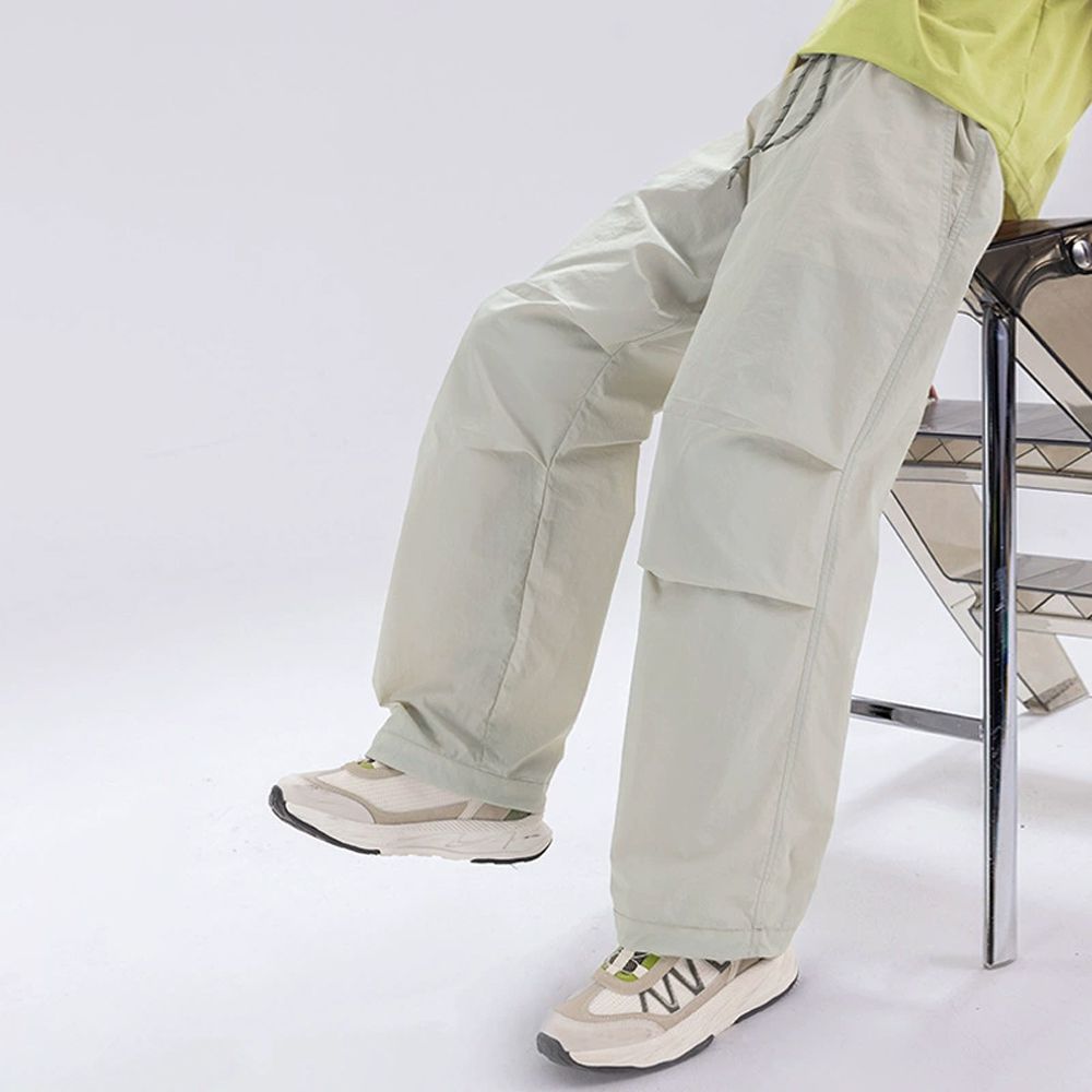 防潑水輕盈速乾休閒長褲/防蚊褲-米色