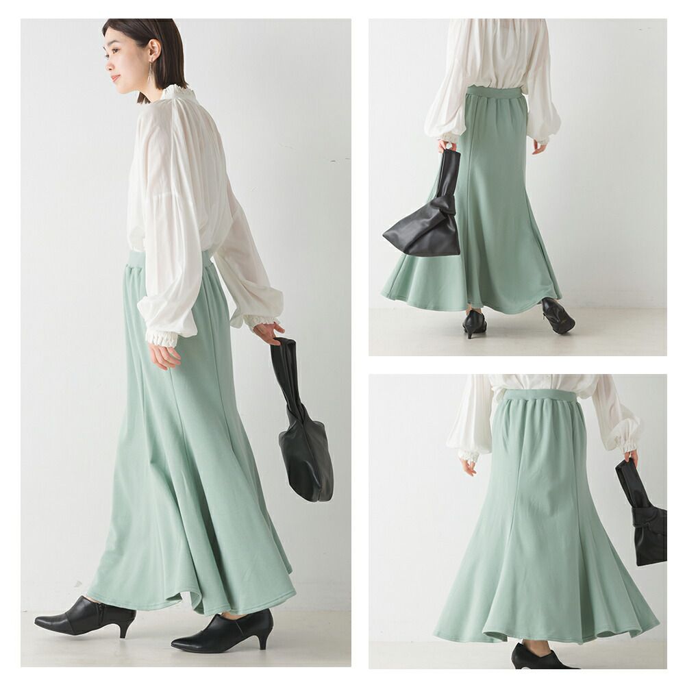 日本 OMNES - 百搭修身魚尾長裙-黑