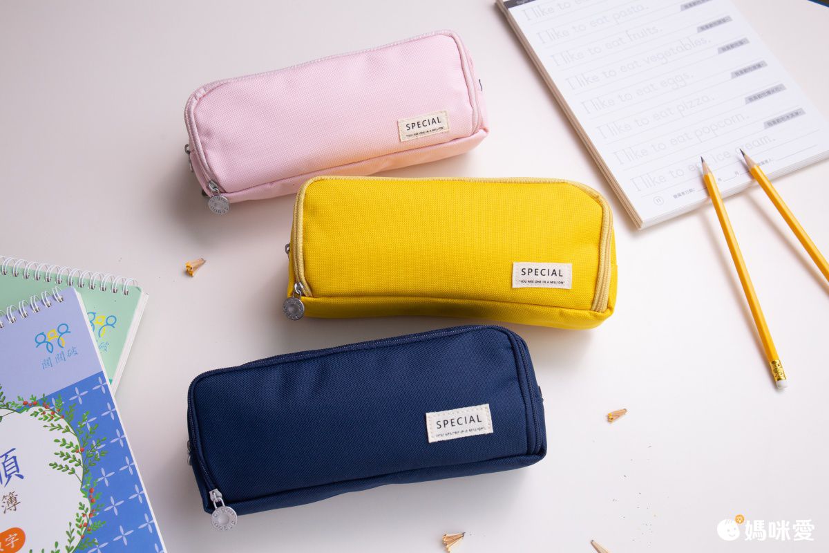 大開口多夾層鉛筆袋-黑色-可雙開口