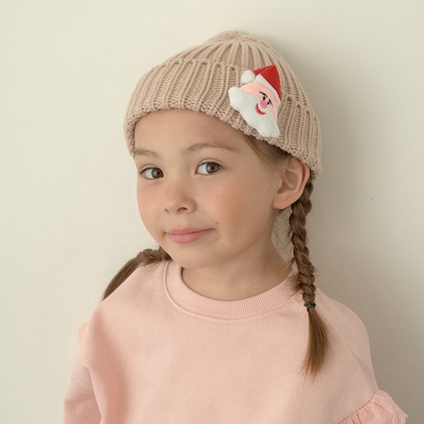 日本 Lycee mine - 耶誕風童趣造型針織帽-聖誕老人-薰衣草 (F(48-52))