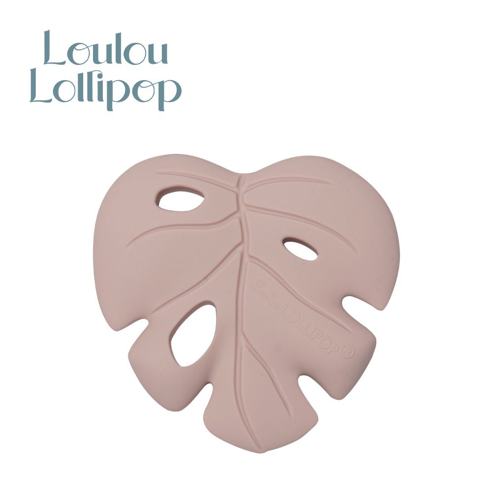 Loulou Lollipop - 加拿大 可愛造型矽膠固齒器-粉色龜背芋