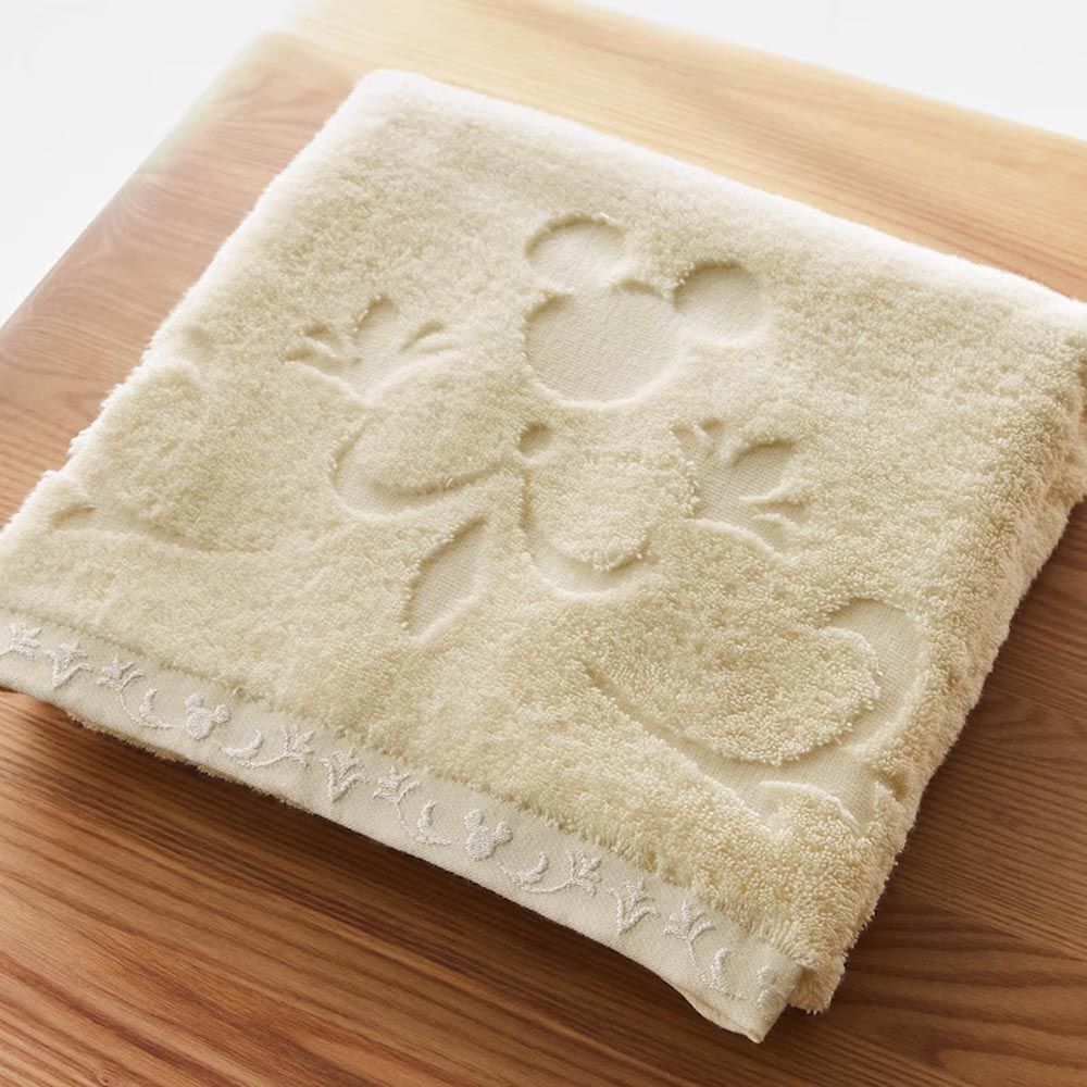 日本千趣會 - 抗菌防臭 日本製今治蓬鬆柔軟浴巾-米奇-米杏 (60x120cm)