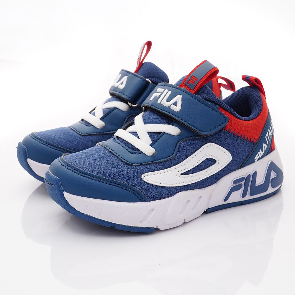 FILA - 流線慢跑運動鞋-2-J436X-321藍紅(中大童段)-運動鞋-藍紅