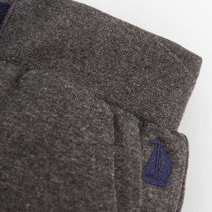 英國 JoJo Maman BeBe - 超優質嬰幼兒/兒童100%純棉綁繩短褲2入組-黃灰