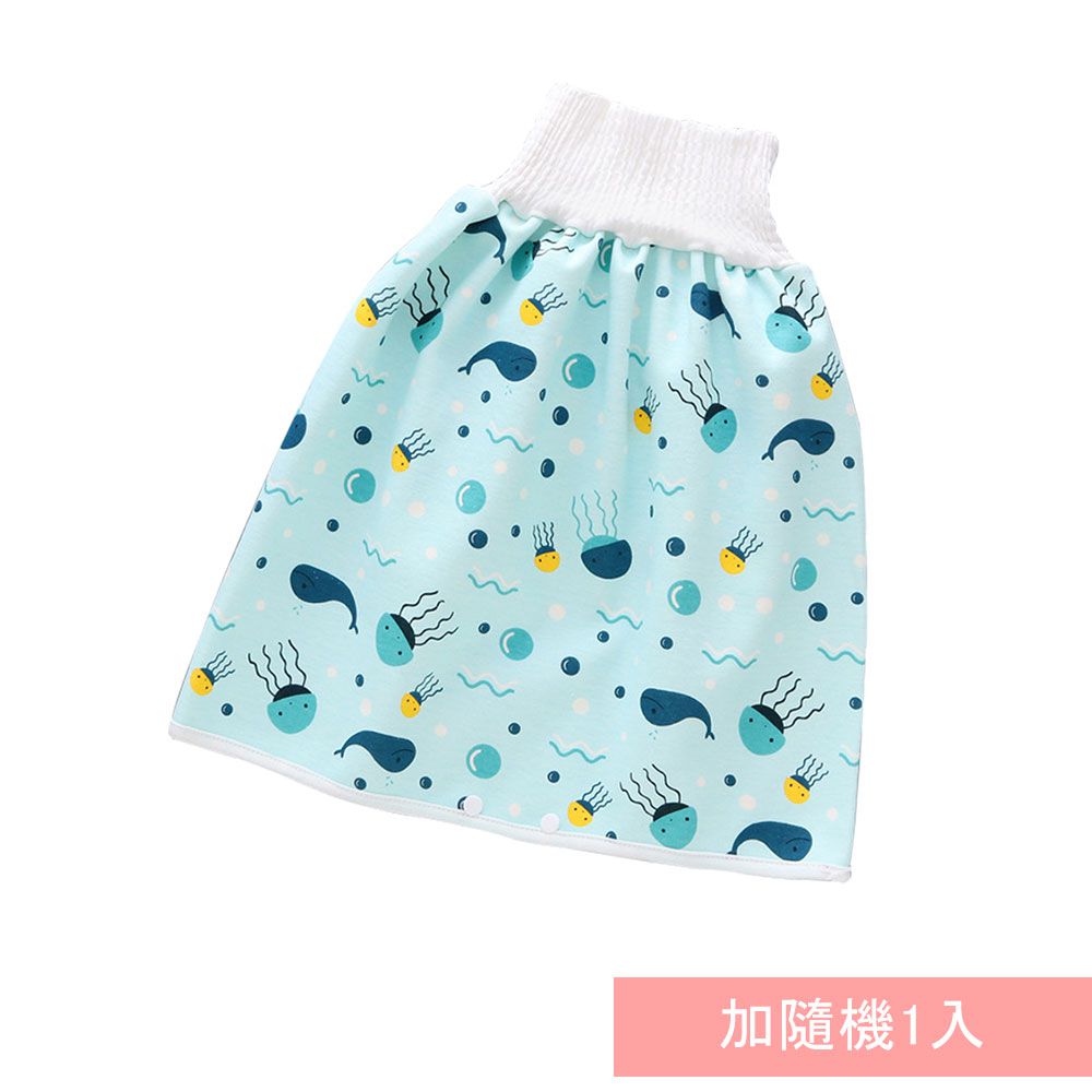 JoyNa - 2入-學習褲 隔尿裙 三層大版型隔尿褲-海底世界+隨機1入(裙款)