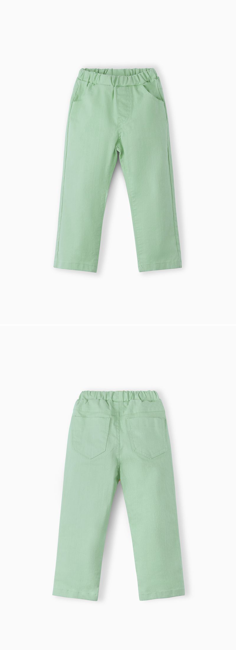 韓國 OZKIZ - 糖果色鬆緊褲腰頭彈力褲-薄荷綠