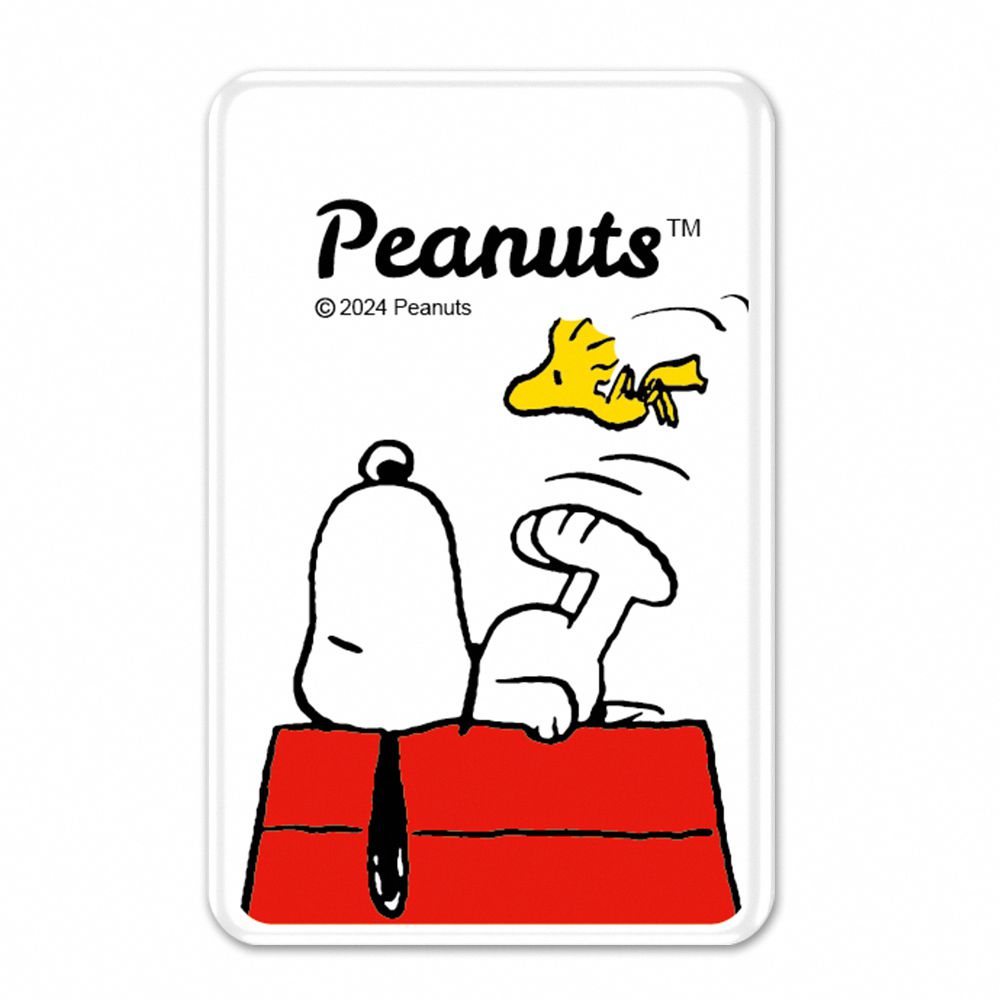 SNOOPY 20W PD超薄磁吸無線快充行動電源 5000mAh-紅屋款(珍珠白)