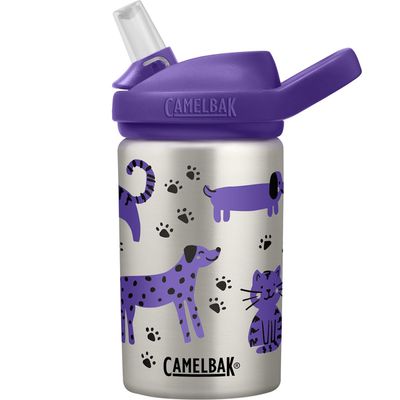 CamelBak - EDDY+ 兒童吸管不鏽鋼水瓶-貓貓狗狗 (400ml)-330g