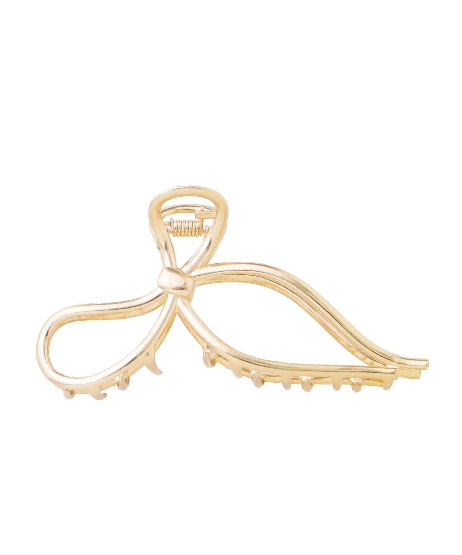 日本 Lattice - 蝴蝶扭結金屬抓夾/鯊魚夾-銀