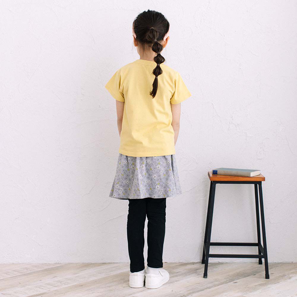 日本 ma lalumiere store - 100%棉 手繪風印花短袖上衣-海鷗-米白