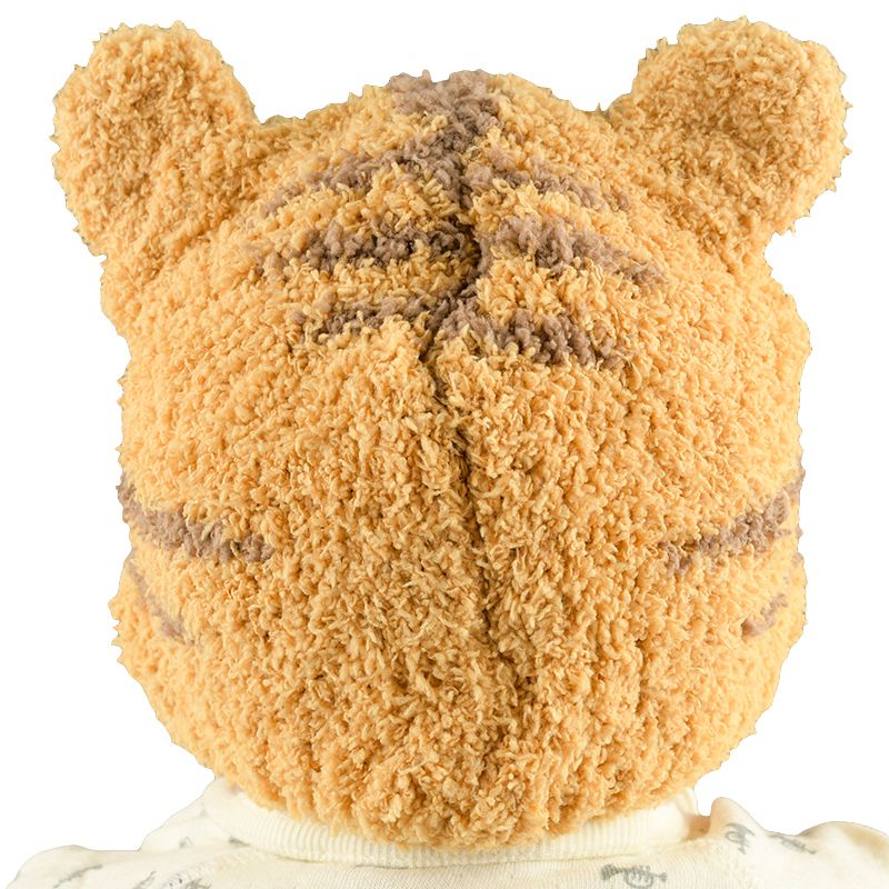 akachan honpo - 針織帽-毛茸茸動物-芥末黃色