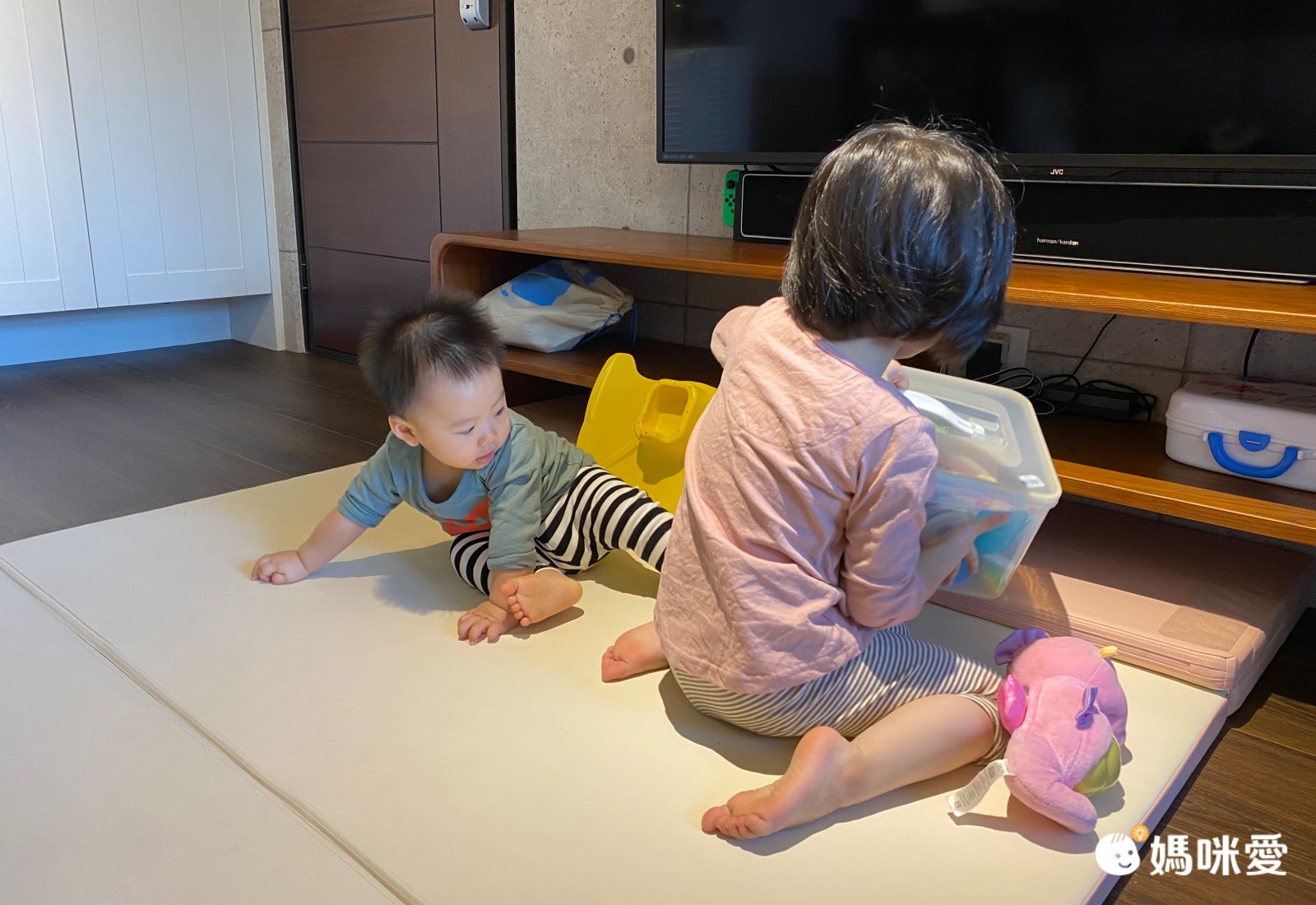 akachan honpo - 男長袖家居服CoCupa背部為棉紗-藍色