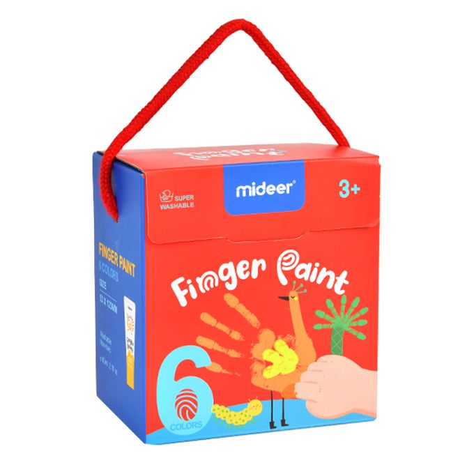 MiDeer - 可水洗手指顏料組(6色)
