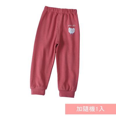 JoyNa - 2件入-兒童長褲 純棉長褲 兒童休閒褲 束口褲-酒紅色+隨機1入