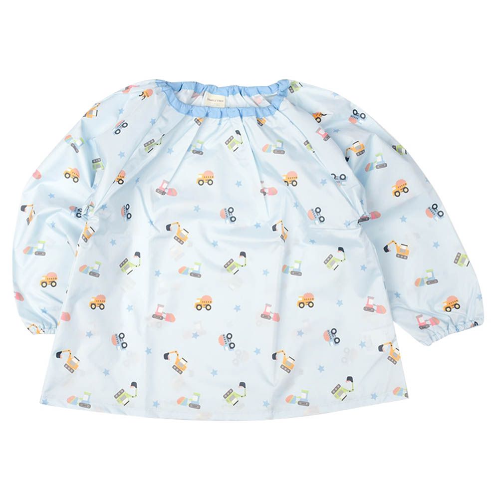 防髒衣 防潑水加工-交通工具-淺藍色
