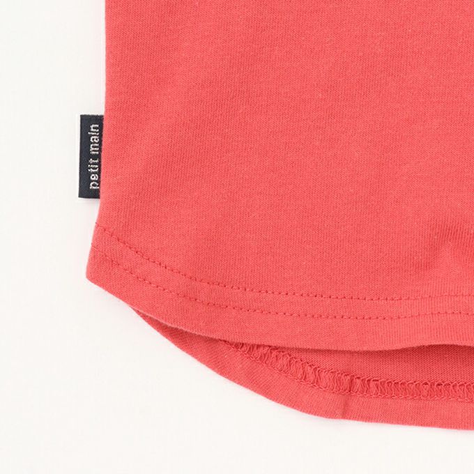 日本 petit main - [低價]接觸冷感 刺繡短袖上衣-車車-紅