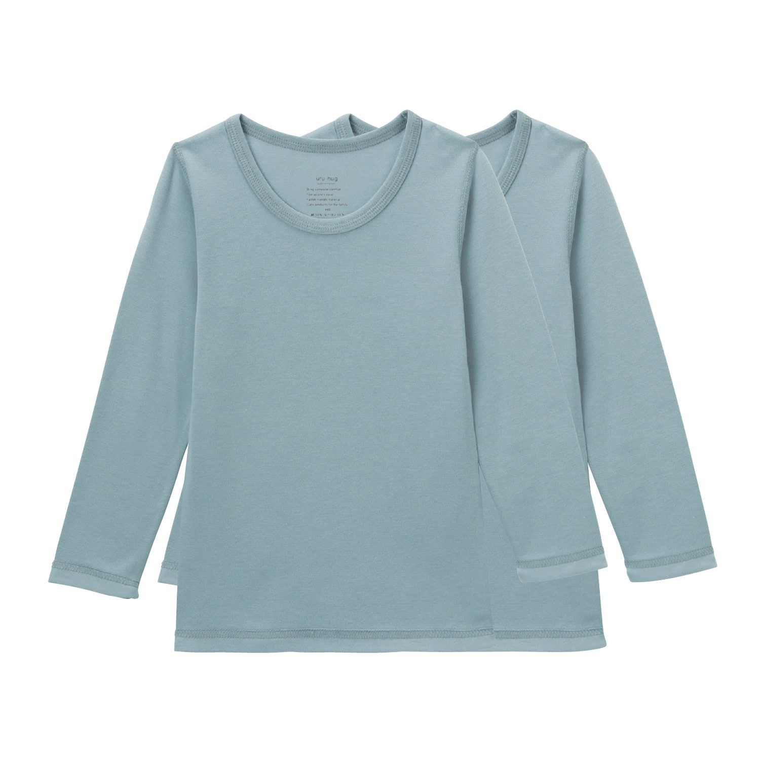 日本千趣會 - uru-hug 保濕保溫材質長袖內搭(2件組)-粉紅x冰棒