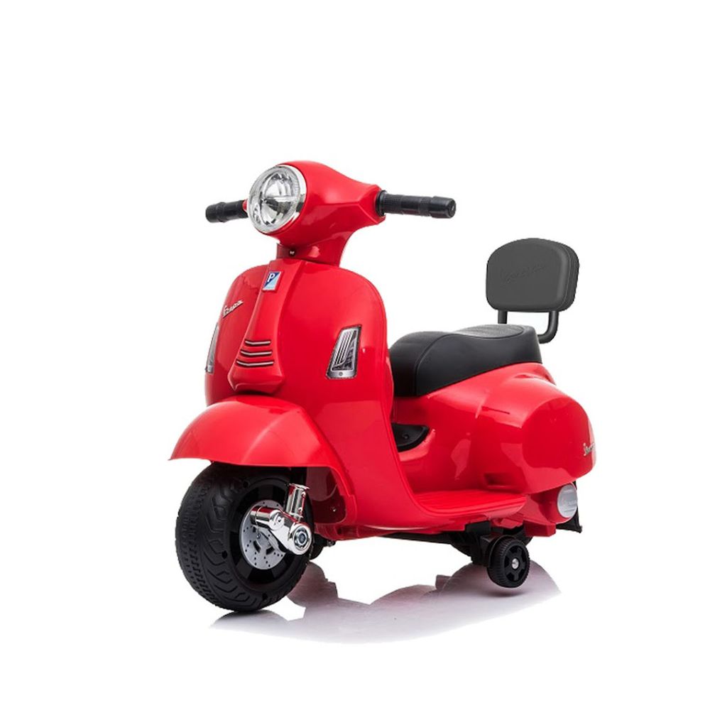 義大利Vespa - 迷你電動玩具車靠背款-紅