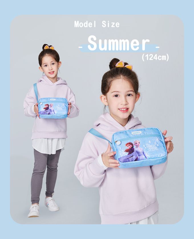 冰雪奇緣側背包-淡藍