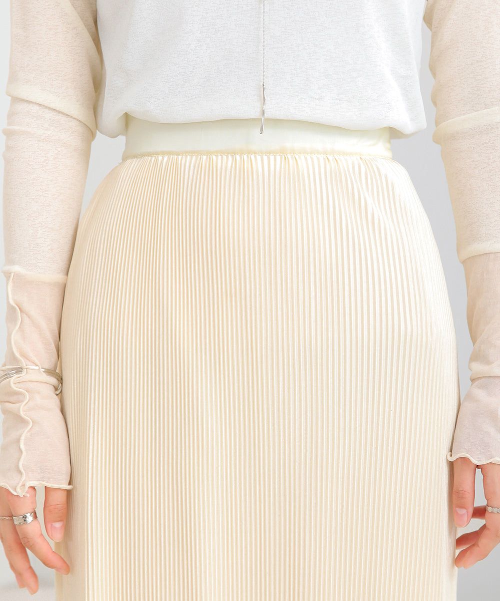 日本 Bab - 2WAY細摺拼接百搭長裙-淺灰